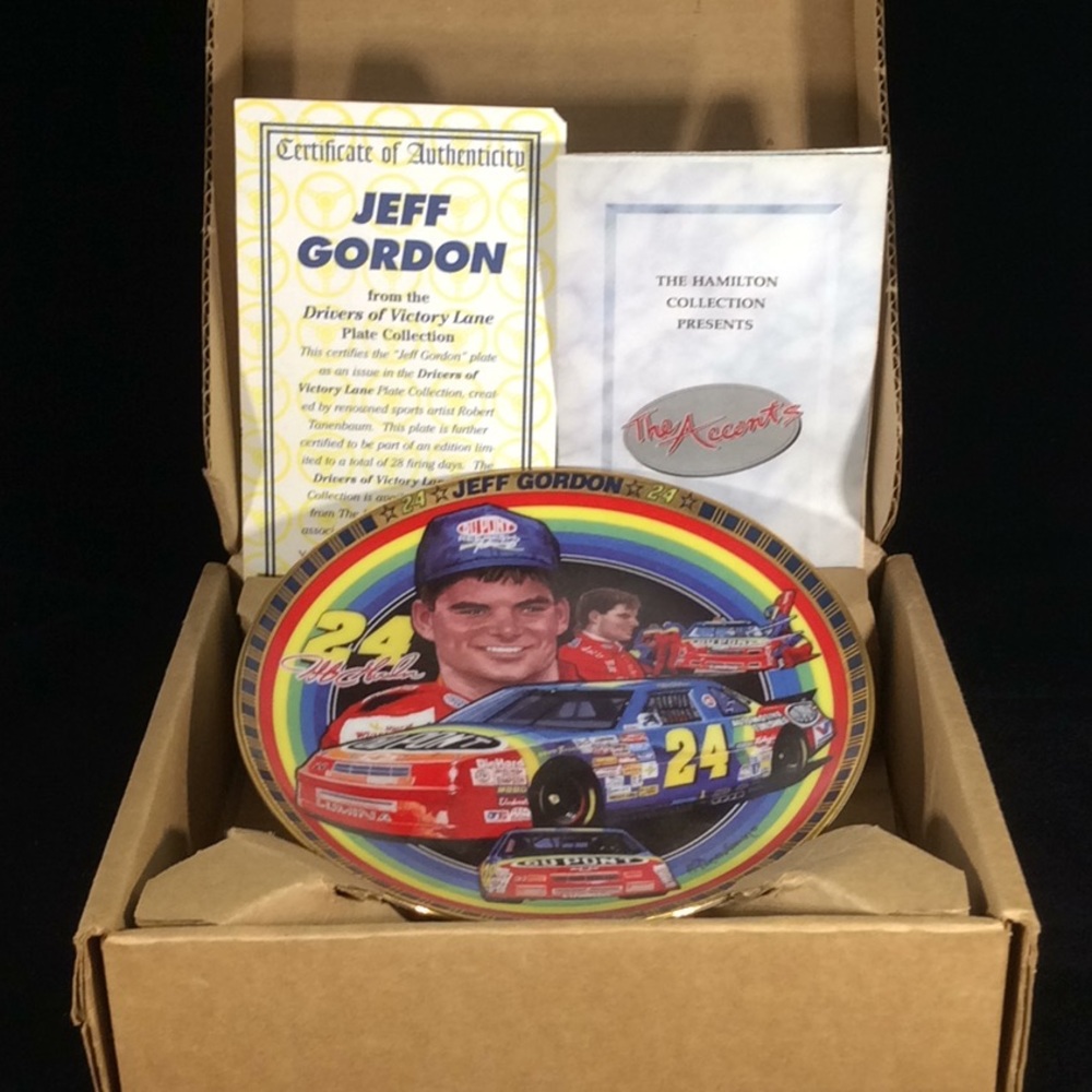 Jeff Gordon collector plate with certificate